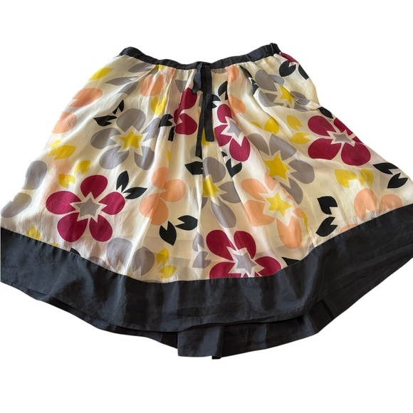 Johnny Was Womens XS Silk Skirt Pleated Boho Colorful Floral *Flaw* - Picture 1 of 8